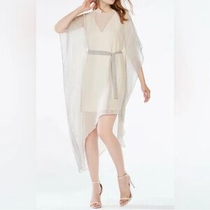 BCBGMAXAZRIA Suzy Striped Caftan Sleeve Dress. Color: Parfaitcom, Size Small